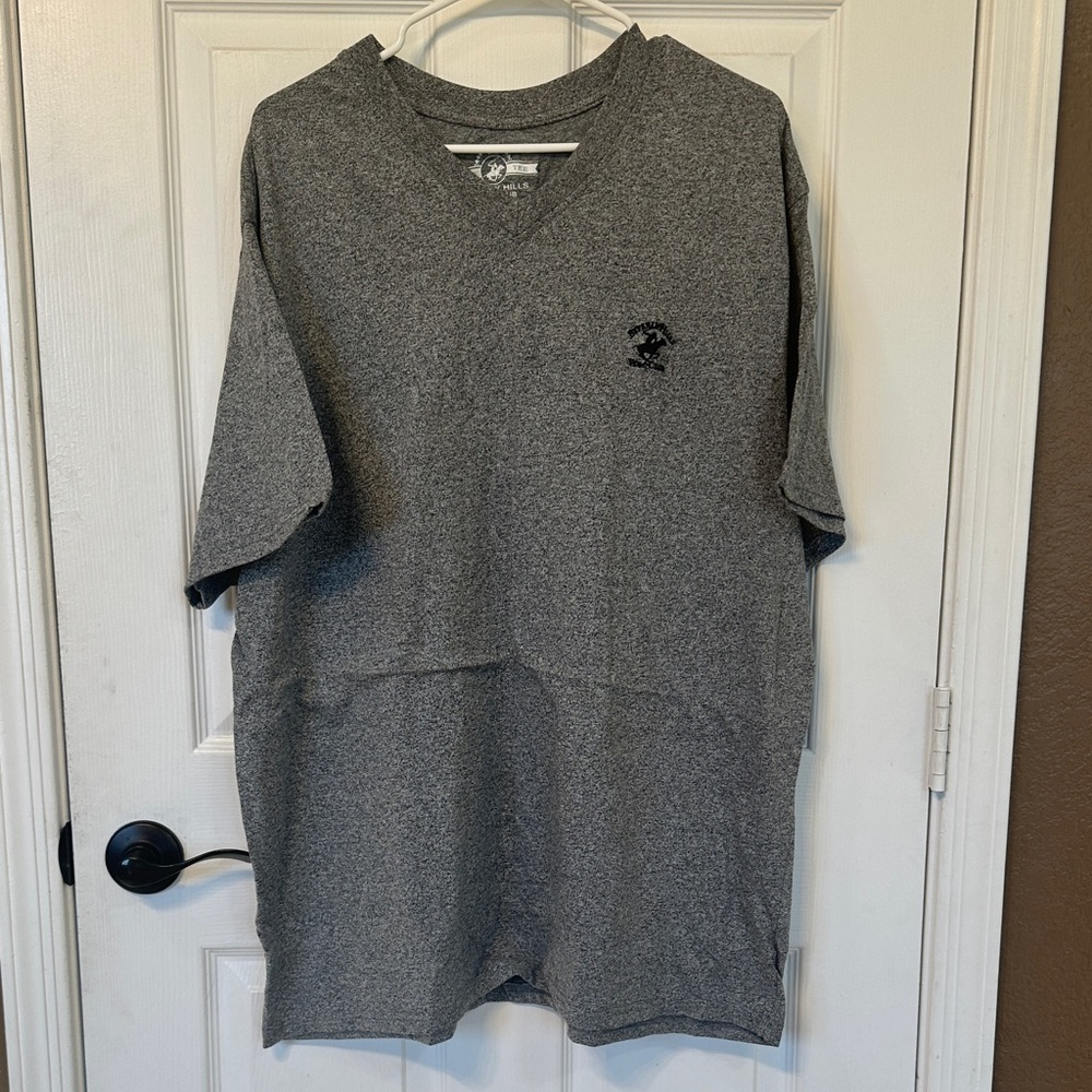 Gray V-Neck Men's Shirt